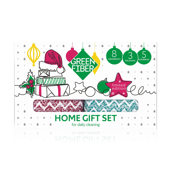 HOME GIFT SET - Darčeková sada vlákien na každodenné čistenie Green Fiber
