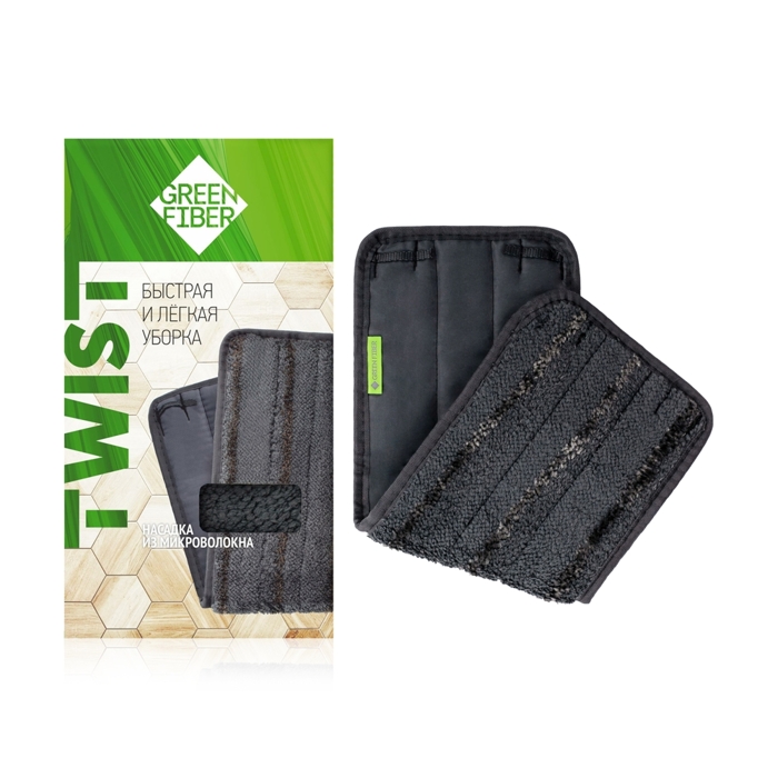NÁVLEK Z MIKROVLÁKNA NA ODSTREĎOVACÍ MOP - Green Fiber TWIST, šedý
