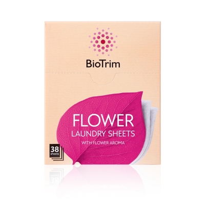 OBRÚSKY NA PRANIE SILNÉHO ZNEČISTENIA  - BioTrim FLOWER, 38 kusov