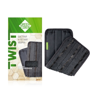 NÁVLEK Z MIKROVLÁKNA NA ODSTREĎOVACÍ MOP - Green Fiber TWIST, šedý